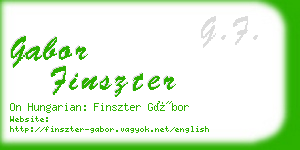 gabor finszter business card